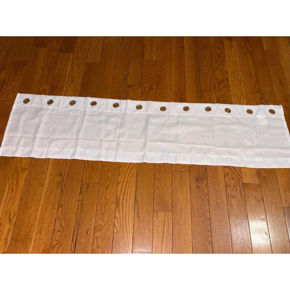 White Window Valance Short‎ Curtain Kitchen Cafe Rod Pocket Eyelet 56x15